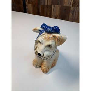 Vintage Japan Dog Ceramic with blue scarf
